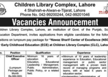 Children Library Complex Jobs 2025 for Admin and Teaching Staff