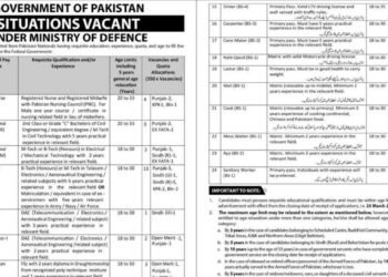 Ministry of Defence MOD Jobs 2025 Advertisement Online Apply