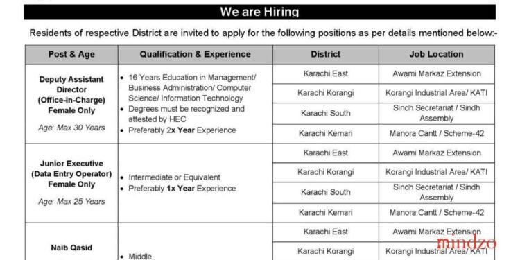 NADRA Jobs 2025 Latest Advertisement Online Apply